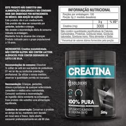 Creatina Pote 100% Pura - Soldiers Nutrition - 2
